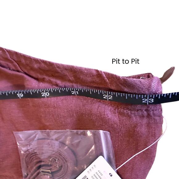 Anthropologie Linen Strapless Jumpsuit 💜 Cocoa Plum | 26W Plus NWT $198 Retail - Picture 8 of 10